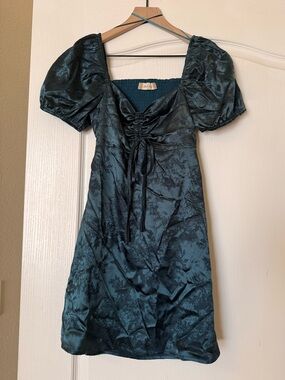 altar'd state black satin dress Retro 90s Altar'd State Satin Little Black Dress Women's Size S